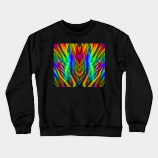 Multicolored Aesthetic - Abstract Symmetrical Aurora Borealis Pattern Crewneck Sweatshirt